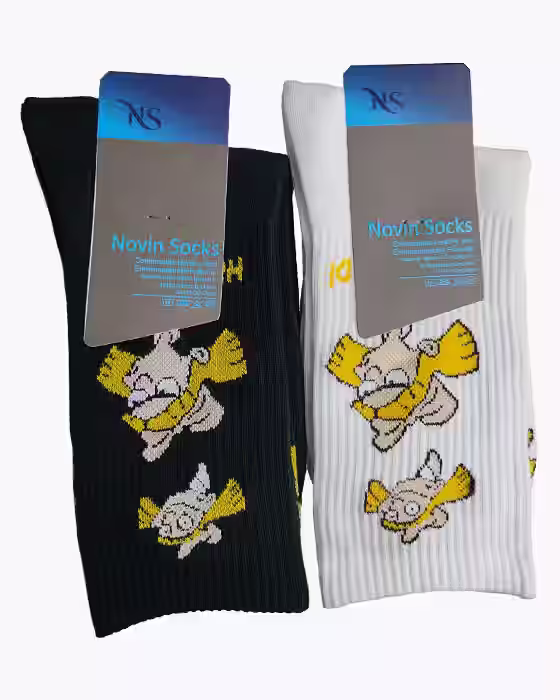 جوراب کلاسیک مردانه طرح انیمیشنی دختر جوراب نوین